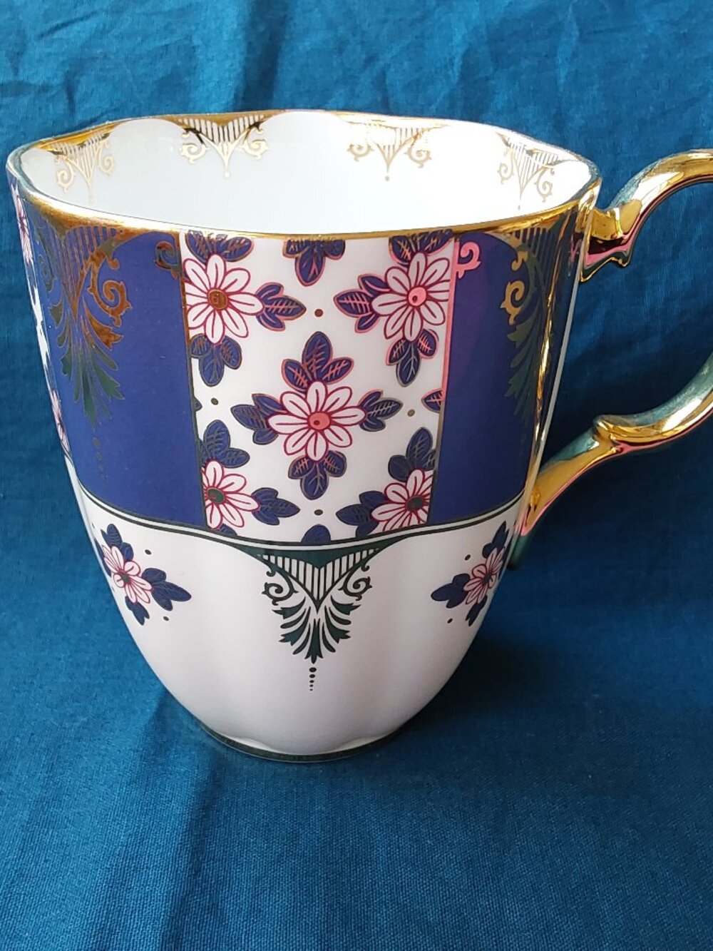 100 years of Royal Albert coffee mug Regency Blue 1900s